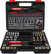 SEDY 49-Piece Thread Cleaner Rethreading Kit, Thread Repair Thread Chaser Tool Set - Metric SAE Bolt Restorer Nut Rethreader Automotive Wheel Stud Spark Plug Engine Standard Screw Threading UNC UNF