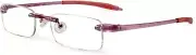 Lightweight Rimless Rectangle Reading Glasses for Men and Women - Model - VIS 1