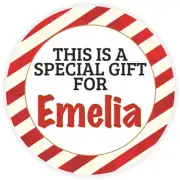 This is a Special Gift for Emelia - Circle Sticker Decal 3 Inch - Christmas