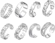 [TOGEVAL] Pcs Fashion Toe Ring Decor for Summer Beach Jewelry Silver Plated Copper Unique for Her
