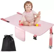 Toddler Airplane Bed, Kids Seat Extender Travel Foot Rest for Flights - Pink