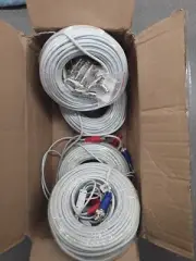 4X 60FT Video DC Power Surveillance BNC RCA Cable Wire for CCTV Camera