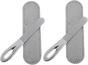 PACKOVE 2sets Professional Double Sided Nail File Anti- Travel Fingernail Manicure Tools for Home Salon Go Grooming Elegant and Stylish Design