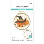 Spellbinders Faux Embroidered Pumpkin Etched Dies from the Nichol's Needlework Collection by Nichol Spohr