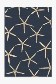 185' x 275' | Machine Washable Runner Rug | Kid & Pet Friendly | Indoor Rug | Starfish Navy Rug | Ruggable