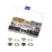 4 Colors Grommet Kit 100 Set 5mmx10mm Dia Copper Grommets Eyelets with Tools