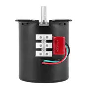 220V AC 40W Low Speed Geared Motor 70KTYZ Permanent Magnet Synchronous Motor Adjustable Direction High Torque Low Noise Motor Black