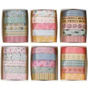 Basic Washi Tape Set 30 Rolls Cute Patterns Decorative Skinny Slim Masking Tapes