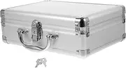 AUTSUPPL Metal Suitcase for Men Aluminum Storage Case Sturdy Frame and Makeup Bag