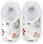 [Caihoyu] Slippers for Kids Girls Boys Coral Fleece Anti-Skid Sole Warm Home Slippers Hotel Travel Bedroom Airplane Party