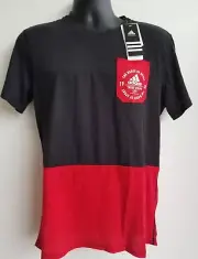 ADIDAS The Badge Of Sport Three Stripe Life Pocket Tee Black Scarle Size M