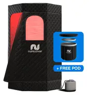 Nurecover Tropic Home Steam Sauna: Your Personal Tropical Oasis for Ultimate Relaxation Red-Light Therapy (600nm)
