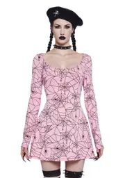 [Trickz N' Treatz] Webbed Whimsy Mini Dress