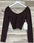 Lululemon Align Long Sleeve Nulu Size 6 French Press Brown FRPR 50091