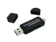 1X Micro USB OTG to USB 2.0 SD TF Card Reader Adapter Phone PC 3in1