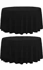 Round Tablecloth,2 Pack 120inch Stain and Wrinkle Resistant Polyester Table...
