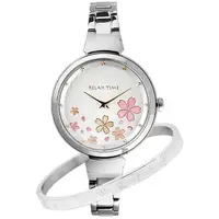 在飛比找PChome24h購物優惠-RELAX TIME RT66 櫻花系列女錶-銀/36mm 