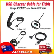 USB Replacement Charger Cable for Fitbit Charge 6 5 4 3 2 Luxe Versa 4 3 2 Ionic
