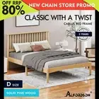 ALFORDSON Bed Frame Wooden Double Size Timber Base Foundation Oak CAELUS
