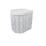 Foldable Camping Toilet W/ Lid Portable Commode Potty Bucket Seat Caravan Travel
