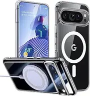 [RUNGOS] for Google Pixel 9 Pro Case, Pixel 9 Case Magsafe [Strong Magnetic] [Slim Fit] [12Ft Drop Tested] Crystal Clear Case for Google Pixel 9 / Pixel 9 Pro Phone Case, Hard Back Shockproof Cover 2024