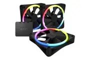 NZXT RF-D12TF-B1 Cooling Fan Kit - Plastic, Rubber, Polycarbonate - Black