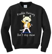 Don't Stop Meow Cute Freddie Cat, Freddie Purrcury Queen Band Freddie Purr Swea