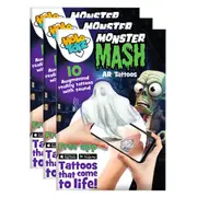 3x 10pc Holotoyz HoloArtz Monster Mash Augmented Reality Tattoos Kids Art 3y+