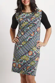 Contrast Sleeve Tunic--REB-7014