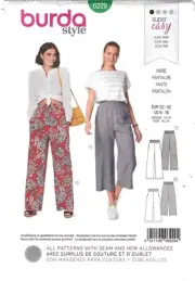 Burda 6229, Pants Wide Leg, Size: 6-16, Very Easy Sewing Pattern, Uncut