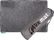 Muk Mat Large Artificial Grass Mat, Premium Door Mat, Indoor & Outdoor, Effective Dirt Trap, Water Resistant, Soft, Easy to Clean, Travel Essential, High Traffic Use, Heavy Duty, 90 x 60 cm, Grey