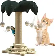 Cat Scratching Post - Tall Kitten Scratch Tree,with Sisal Ball, Interactive Pet Supplies for Apartment Living Kitten Entertainment