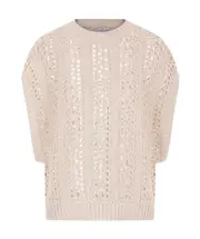 Brunello Cucinelli Ribbed Net Jumper S,XS,L,M light beige