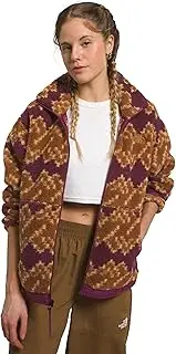 [THE NORTH FACE] Women's Campshire Fleece Jacket, Boysenberry Mountain Geo Print, Medium, Boysenberry Mountain Geo Print, Medium