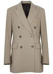 Acne Studios Double-breasted Woven Blazer - Grey - 8 8