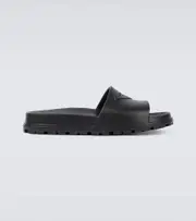 [Prada] Prada Logo rubber slides AU 6 black