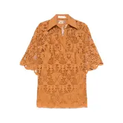 [Zimmermann] Zimmermann Embroidered Blouse III NUMERIC BROWN