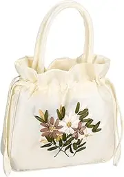 [BESPORTBLE] Elegant Evening Clutch Bag Women's Drawstring Handbag Floral Pattern Small Purse Drawstring Closure for Evening Events