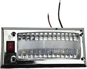 LED Dome Light - RV LED Dome Fixture | Ceiling Light | Rv Lights Interior | Rv Roof Ultra Bright LED Light | 12v-24v Panel Reading Lamp On/Off Button For Car Van Truck Lorry Motorhome