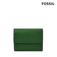 在飛比找蝦皮商城優惠-FOSSIL Penrose 真皮扣式零錢袋短夾-綠色蛇紋 