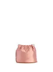 GUESS Women's Rose Gold Velina Pouch Mini Crossbody Bag