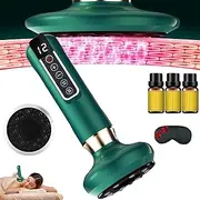Elouris Cellulite Tool,Elouris Anti Cellulite Massager Firm & Tone Tool with 3 Bottle Essential Oils,Cellulite Massager with 12 Suction 7 Massage Technique for Abdomen,Waist,Arms Legs (Green)