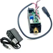 Focusable 488nm 60mW Laser Diode Dot Module Blue Light with Fan & 12V Adapter