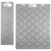 2 Quilting Stencils Wave Border Stencil Wavy Grid Quilt Pattern Stipple Template