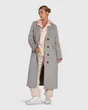 [Belle & Bloom] Tainted Love Wool Blend Longline Coat - Grey Marle