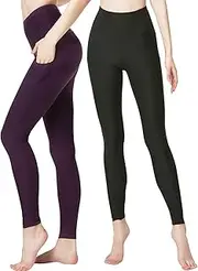 [DEVOPS] Women's 1~2 Packs Yoga Pants with Pocket Tummy Control Workout Running Leggings