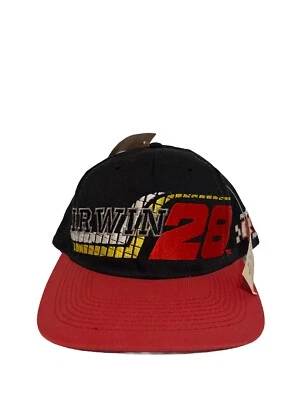 NWT Vintage 90’s Kenny Irwin NASCAR Black & Red SnapBack Hat Competitors View