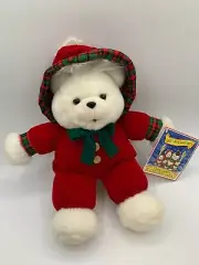 1993 Kmart Charles Dickens A CHRISTMAS CAROL 150th Anniversary Bear White Red