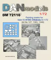 Dan Models 72116 Painting masks for Italeri C-47 / DC-3 Dakota, 1/72 scale kit