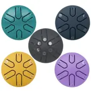 New 3 Inch 6-Tone Steel Tongue Drum Mini Hand Pan Drums with Drumsticks